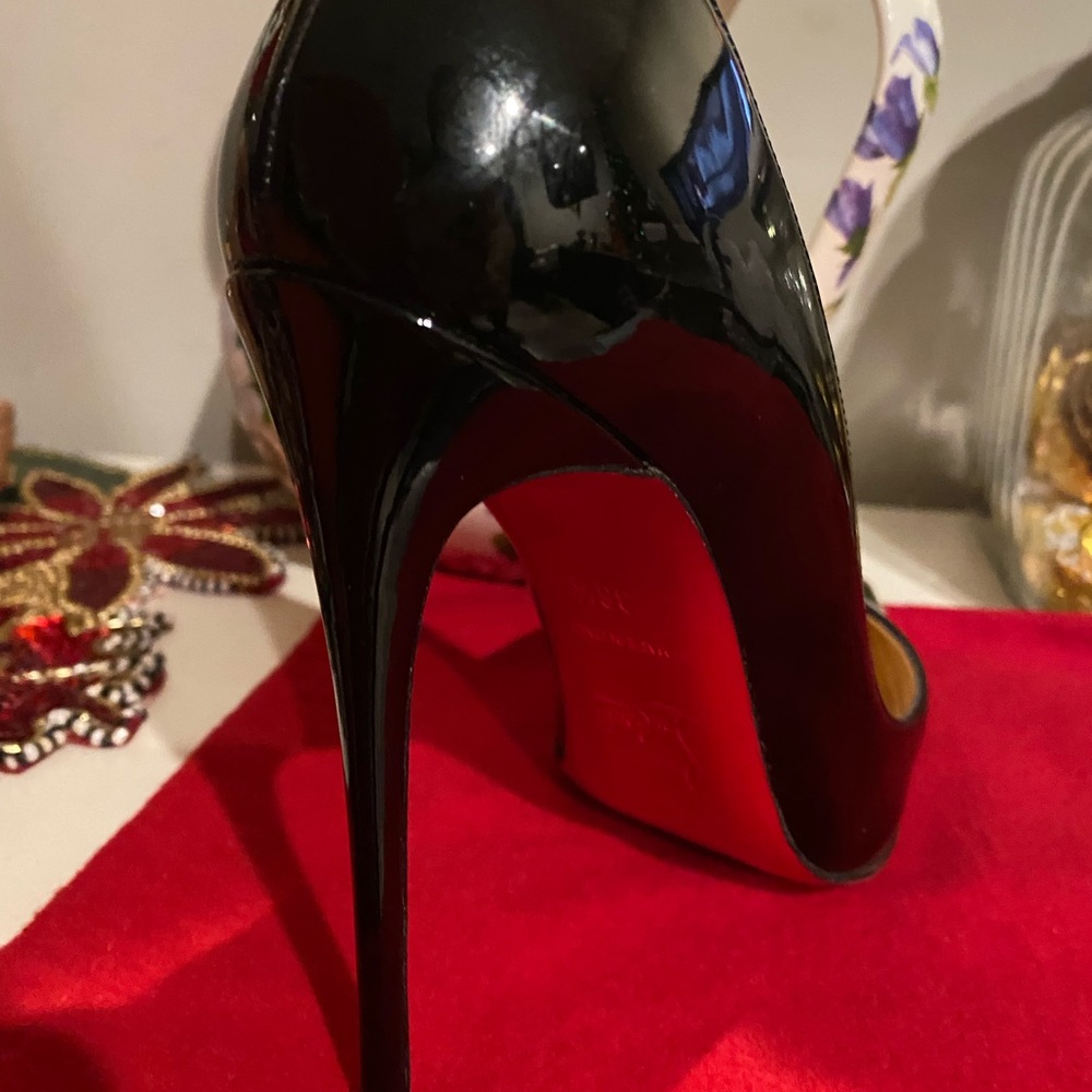 Christian Louboutin patent leather stilettos